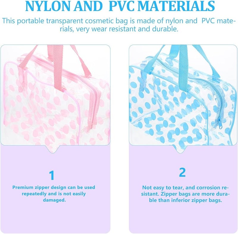 3pcs PVC Waterproof Cosmetic Travel Organizer Bags For Women Makeup Toiletry Pouches - Image 3